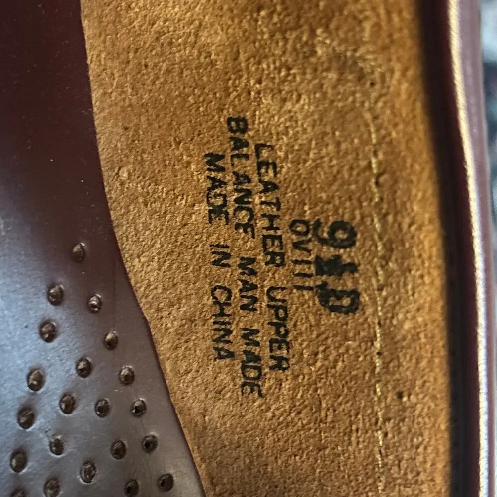 Stuart Mcguire Men's US 9.5 D Dark Brown Leather Penny Loafers Shoes
